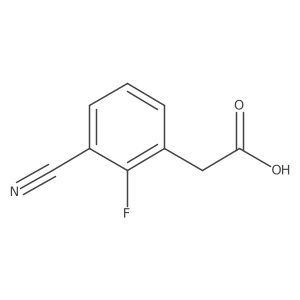 2-(3-Cyano-2-fluorophenyl)acetic acid Structure