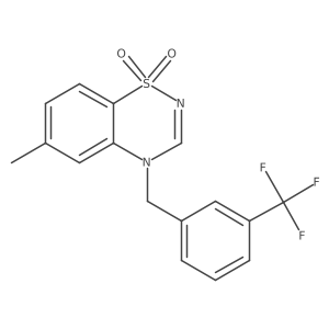6-methyl-4-[3-(trifluoromethyl)benzyl]-4H-1,2,4-benzothiadiazine 1,1-dioxide Structure