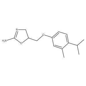 5-[(3-Methyl-4-propan-2-ylphenoxy)methyl]-4,5-dihydro-1,3-oxazol-2-amine结构式