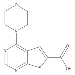 4-(Morpholin-4-yl)thieno[2,3-d]pyrimidine-6-carboxylic acid结构式
