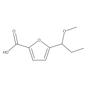 5-(1-Methoxypropyl)furan-2-carboxylic acid Structure