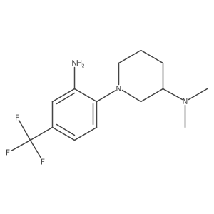 1-[2-Amino-4-(trifluoromethyl)phenyl]-N,N-dimethyl-3-piperidinamine结构式