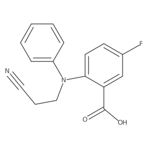 2-[(2-Cyanoethyl)phenylamino]-5-fluorobenzoic acid Structure