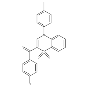 (4-chlorophenyl)[4-(4-methylphenyl)-1,1-dioxido-4H-1,4-benzothiazin-2-yl]methanone结构式