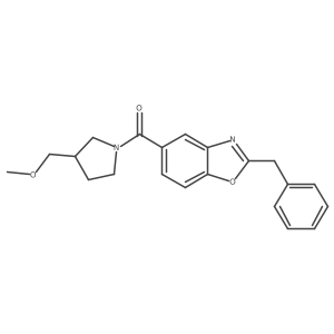 (2-Benzyl-1,3-benzoxazol-5-yl)-[3-(methoxymethyl)pyrrolidino]methanone结构式