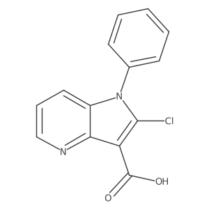 2-Chloro-1-phenyl-1h-pyrrolo[3,2-b]pyridine-3-carboxylic acid结构式