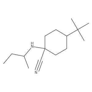 4-(1,1-Dimethylethyl)-1-[(1-methylpropyl)amino]cyclohexanecarbonitrile Structure