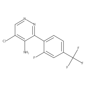 5-Chloro-3-(2-fluoro-4-trifluoromethylphenyl)pyridazin-4-ylamine Structure