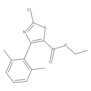 Ethyl 2-chloro-4-(2,6-dimethylphenyl)-5-thiazolecarboxylate Structure