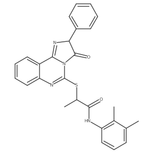 N-(2,3-dimethylphenyl)-2-((3-oxo-2-phenyl-2,3-dihydroimidazo[1,2-c]quinazolin-5-yl)thio)propanamide结构式