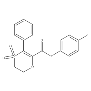 4-Fluorophenyl 3-phenyl-5,6-dihydro-1,4-oxathiine-2-carboxylate 4,4-dioxide结构式