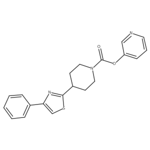 Pyridin-3-yl 4-(4-phenyl-1,3-thiazol-2-yl)piperidine-1-carboxylate Structure