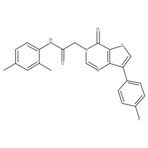 N-(2,4-dimethylphenyl)-2-[7-(4-fluorophenyl)-4-oxothieno[3,2-d]pyrimidin-3(4H)-yl]acetamide结构式