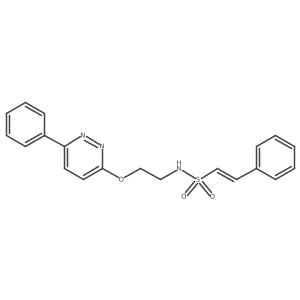 (E)-2-phenyl-N-(2-((6-phenylpyridazin-3-yl)oxy)ethyl)ethenesulfonamide结构式