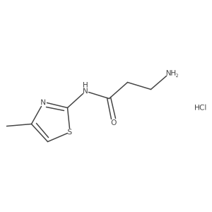 3-amino-N-(4-methyl-1,3-thiazol-2-yl)propanamide hydrochloride Structure