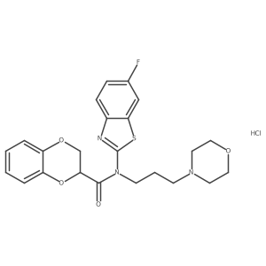 N-(6-fluorobenzo[d]thiazol-2-yl)-N-(3-morpholinopropyl)-2,3-dihydrobenzo[b][1,4]dioxine-2-carboxamide hydrochloride Structure