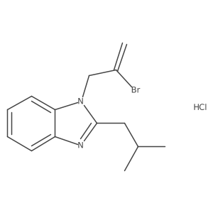 1-(2-bromoallyl)-2-isobutyl-1H-benzo[d]imidazole hydrochloride结构式