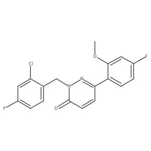 2-(2-chloro-4-fluorobenzyl)-6-(4-fluoro-2-methoxyphenyl)pyridazin-3(2H)-one结构式