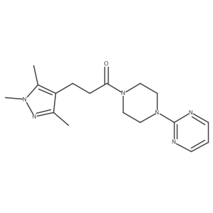 1-[4-(pyrimidin-2-yl)piperazin-1-yl]-3-(1,3,5-trimethyl-1H-pyrazol-4-yl)propan-1-one Structure