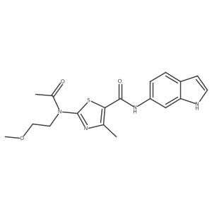 2-[acetyl(2-methoxyethyl)amino]-N-(1H-indol-6-yl)-4-methyl-1,3-thiazole-5-carboxamide Structure