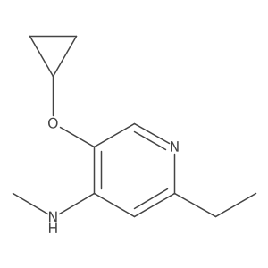 5-Cyclopropoxy-2-ethyl-N-methylpyridin-4-amine结构式