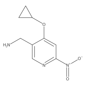 (4-Cyclopropoxy-6-nitropyridin-3-YL)methanamine Structure