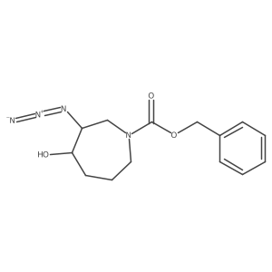 Benzyl 3-azido-4-hydroxyazepane-1-carboxylate结构式