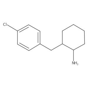 2-[(4-Chlorophenyl)methyl]cyclohexan-1-amine结构式