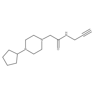2-(4-cyclopentylpiperazin-1-yl)-N-(prop-2-yn-1-yl)acetamide结构式