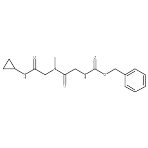 benzyl N-({[(cyclopropylcarbamoyl)methyl](methyl)carbamoyl}methyl)carbamate结构式