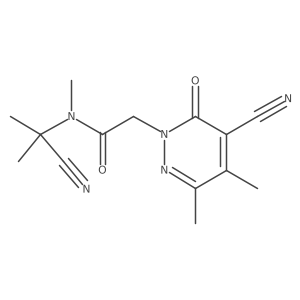 N-(1-cyano-1-methylethyl)-2-(5-cyano-3,4-dimethyl-6-oxo-1,6-dihydropyridazin-1-yl)-N-methylacetamide Structure
