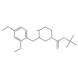 tert-Butyl (R)-3-(2,4-dimethoxybenzyl)piperazine-1-carboxylate Structure