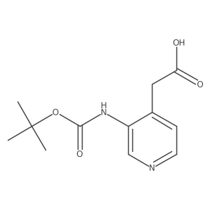 2-[3-(tert-butoxycarbonylamino)-4-pyridyl]acetic acid结构式