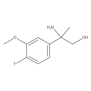2-Amino-2-(4-fluoro-3-methoxyphenyl)propan-1-ol结构式