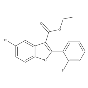Ethyl 2-(2-fluorophenyl)-5-hydroxybenzofuran-3-carboxylate结构式