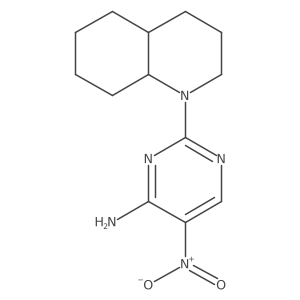 5-nitro-2-(octahydroquinolin-1(2H)-yl)pyrimidin-4-amine结构式