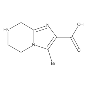 3-bromo-5H,6H,7H,8H-imidazo[1,2-a]pyrazine-2-carboxylic acid结构式