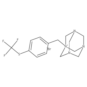 Trifluoro(4-((1,3,5,7-tetraazatricyclo[3.3.1.1<3,7>]decyl)methyl)phenylthio)methane, hydrobromide结构式