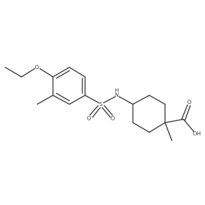 4-[[(4-Ethoxy-3-methylphenyl)sulfonyl]amino]-1-methylcyclohexanecarboxylic acid结构式
