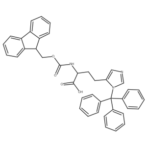N-Fmoc-1-trityl L-Homohistidine结构式