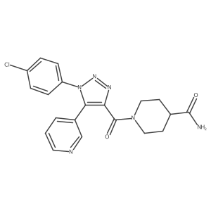 1-[1-(4-chlorophenyl)-5-(pyridin-3-yl)-1H-1,2,3-triazole-4-carbonyl]piperidine-4-carboxamide Structure