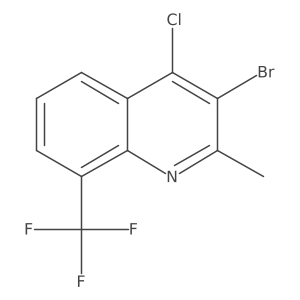 3-Bromo-4-chloro-2-methyl-8-(trifluoromethyl)quinoline Structure
