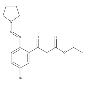 5-Bromo-beta-oxo-2-[2-(1-pyrrolidinyl)diazenyl]benzenepropanoic acid ethyl ester结构式