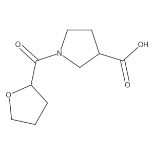 1-(Oxolane-2-carbonyl)pyrrolidine-3-carboxylic acid Structure