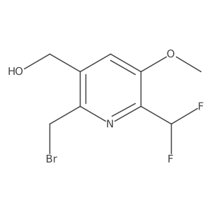 2-(Bromomethyl)-6-(difluoromethyl)-5-methoxypyridine-3-methanol Structure