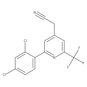 2-(2,4-Dichlorophenyl)-6-(trifluoromethyl)pyridine-4-acetonitrile Structure