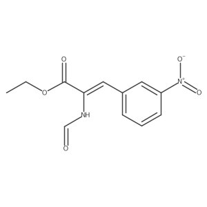 Ethyl 2-formamido (3-nitrophenyl) acrylate Structure