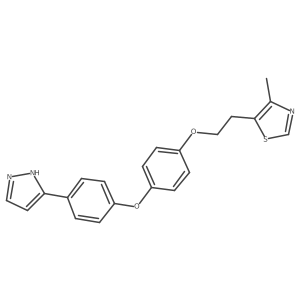 4-Methyl-5-[2-[4-[4-(1H-pyrazol-3-yl)phenoxy]phenoxy]ethyl]thiazole结构式