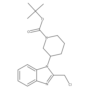 tert-Butyl 3-(2-(chloromethyl)-1H-benzo[d]imidazol-1-yl)piperidine-1-carboxylate Structure