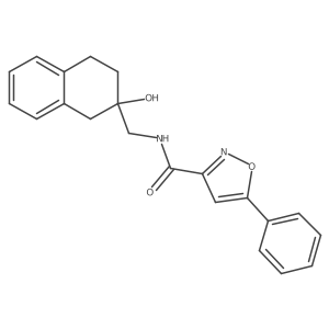 N-((2-hydroxy-1,2,3,4-tetrahydronaphthalen-2-yl)methyl)-5-phenylisoxazole-3-carboxamide Structure